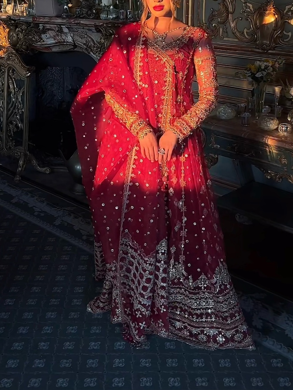 Stunning Maroon Pakistani Formal Dress